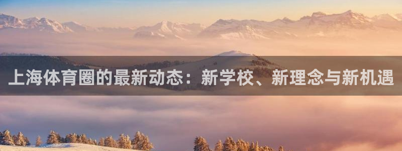 欧亿体育官方正版app新能源：上海体育圈的最新动态：