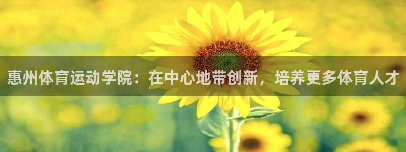 欧亿体育官方正版app集团简介：惠州体育运动学院：在中心地带