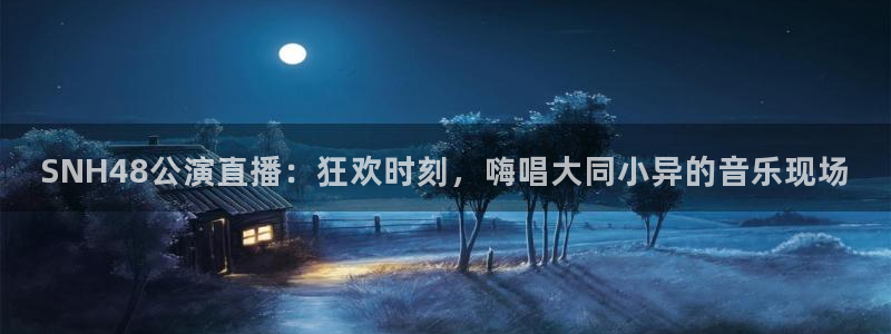 五星体育手机免费直播：SNH48公演直播：狂欢时刻，嗨唱大同小异的音乐现场